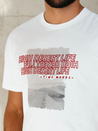 Herren T-shirt mit Aufdruck Farbe Weiß DSTREET RX5487