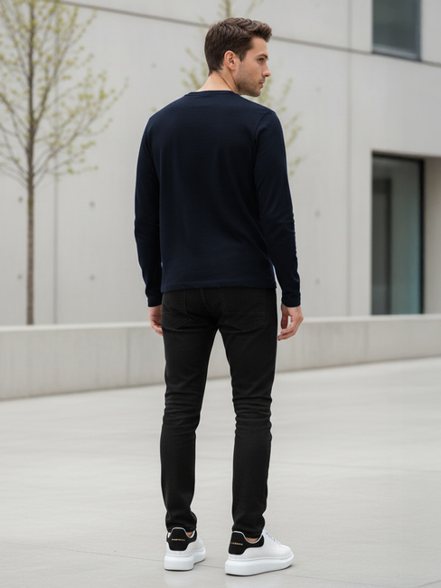 Marineblaues Herren Dstreet Longsleeve LX0580