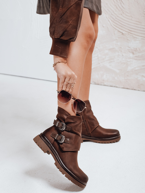 Frauen braune Stiefel Dstreet ZY1149