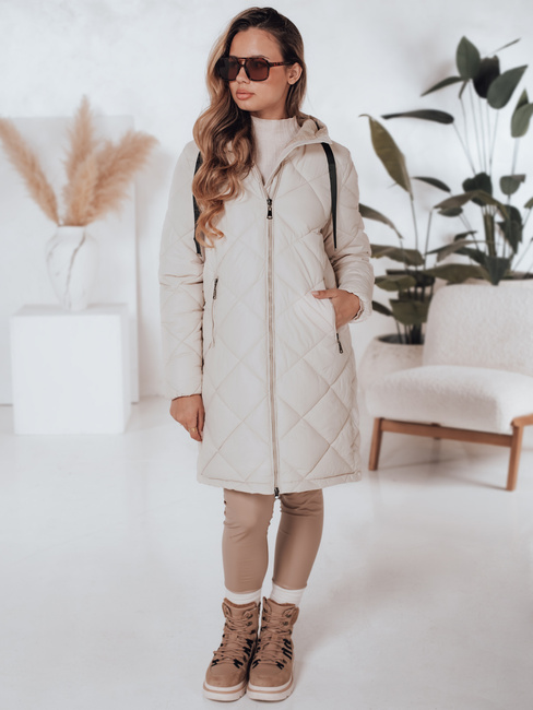 Damen Winterjacke SNOWVIBE hellbeige gesteppt Dstreet TY4990