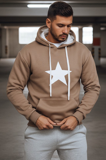 Herren camel Kapuzenpullover Dstreet BX5931