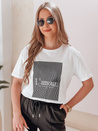 Damen T-shirt mit Aufdruck LAMOUR Farbe Weiß DSTREET RY2588