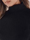 Kurzärmeliger gerippter Damenpullover GIRLGLORY schwarz Dstreet MY2552