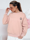Damen Sweatshirt in Übergröße mit Stickerei SOFTSLON rosa Dstreet BY1432