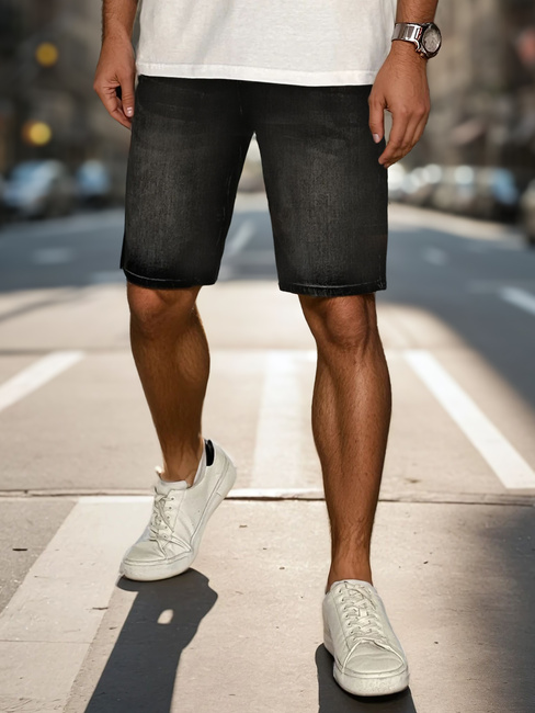 Herren Denim-Shorts schwarz Dstreet SX2500