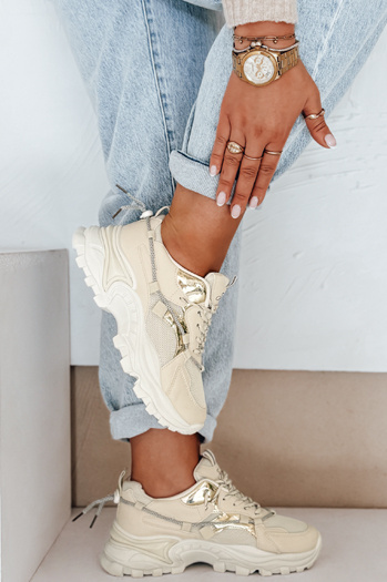 Damen beige Turnschuhe Dstreet ZY1011