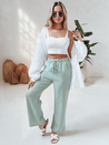 Damen Stoffhose mit weitem Bein LINESSA grün Dstreet UY2644