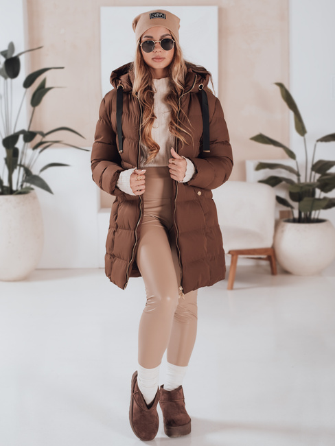 Damen Winterjacke mit Kapuze GABRIELLE braun Dstreet TY4919