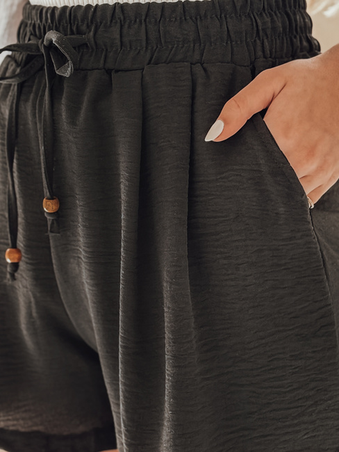 Damen SUMMER TRIP Stoffshorts schwarz Dstreet SY0433
