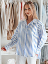 Damen Oversize Shirt mit längerem Rücken SAMONE in blau-weiß gestreift Dstreet DY0461_1