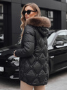 Damen Winterjacke mit Kunstpelz schwarz Dstreet TY5514