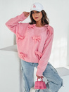 BOWTONE Damen Oversize-Pullover mit Schleifen rosa Dstreet MY2355