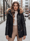 Damen Winterjacke LUMORE gesteppt mit Kapuze schwarz Dstreet TY4723