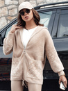 WINONA Damen Alpaka Jacke mit Kapuze dunkelbeige Dstreet NY0680