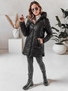 Gesteppte Damen Winterjacke mit Kapuze schwarz Dstreet TY5089