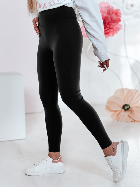 Damen Leggings mit hoher Taille SOFLEGG schwarz Dstreet UY2510