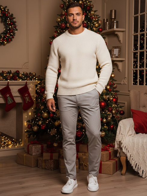 Hellgraue Chino-Hose für Herren Dstreet UX4415z