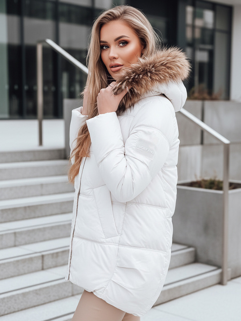 Damen Stepp-Winterjacke mit Kapuze hellbeige Dstreet TY5507