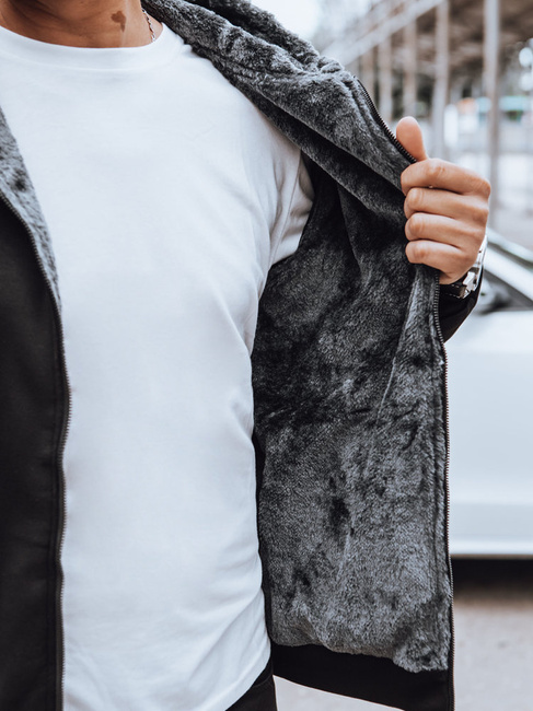 Herren Sweatshirt mit Reißverschluss Farbe Schwarz DSTREET BX5597