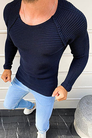 Herren Strickpullover Dunkelblau Dstreet WX1579