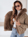 Damen Winterjacke VESSADA kurz mit Fell beige Dstreet TY5060
