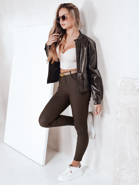 Gewachste braune Damenhose Dstreet UY2763