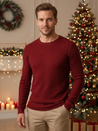 Burgunderroter Pullover für Männer WX2295z