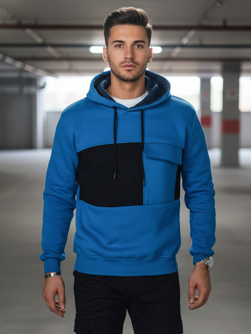 Herren-Kapuzenpullover blau Dstreet BX5912