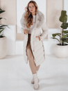 Gesteppte Damen Winterjacke mit Pelz ecru Dstreet TY5078