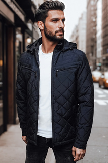 Herren Übergangsjacke mit Kapuze navy blau Dstreet TX4990