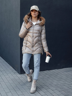 Damen WINTERCHIC Winterjacke mit Kapuze camel Dstreet TY4438_2