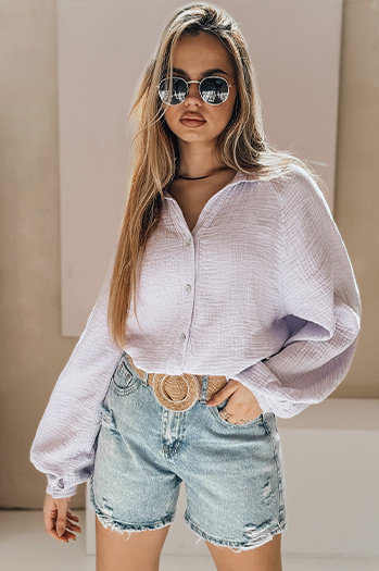 Damen Denim-Shorts mit Gürtel HOT SUMMER blau Dstreet SY0485