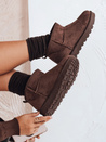 Damen Wildleder Braun Schneestiefel Dstreet ZY1041