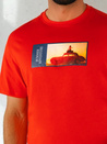 Herren T-shirt mit Aufdruck Farbe Orange DSTREET RX5486