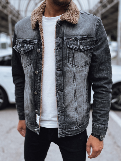 Isolierte Herren-Jeansjacke schwarz Dstreet TX4725