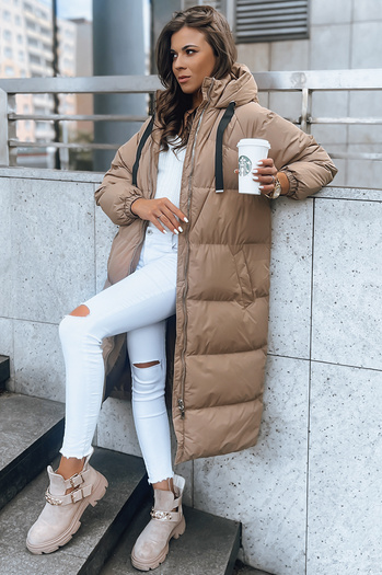 Damen Winterjacke COZYSEASON dunkelbeige Dstreet TY3759