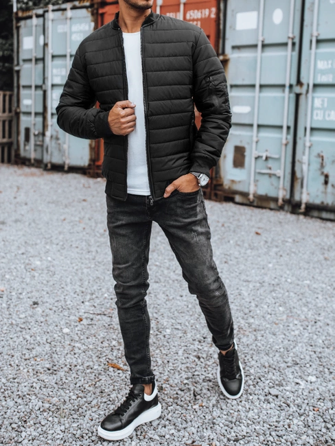 Herren Steppbomberjacke schwarz Dstreet TX2213z
