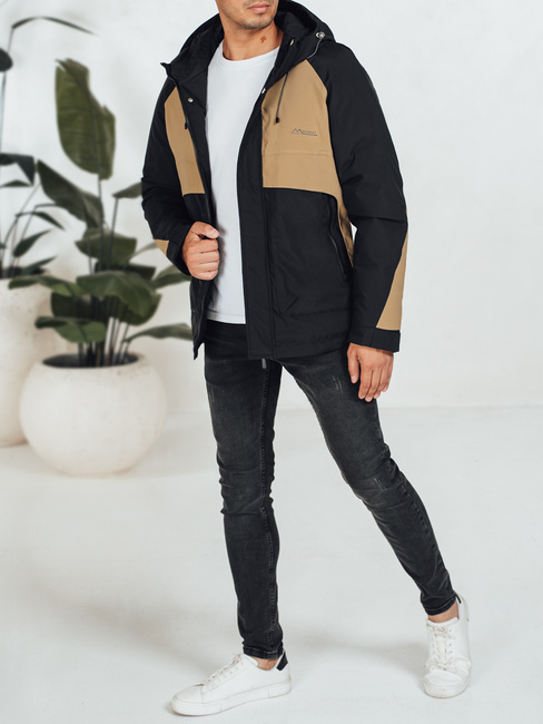 Herren Winterjacke mit Kapuze in camel Dstreet TX5041