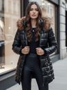 WINTERZIP Damen Steppwinterjacke mit Kapuze schwarz Dstreet TY4568