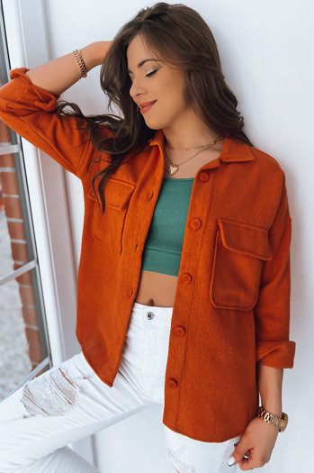 Damen Hemdjacke SUNSET Farbe Orange DSTREET TY3510