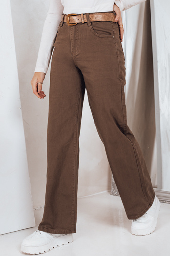 Damen Jeans mit weitem Bein braun Dstreet UY2845