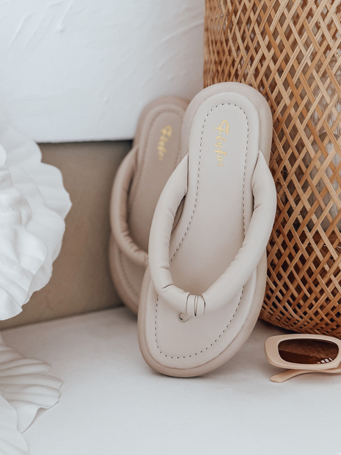 Damen EASYDAY Flip-Flops beige Dstreet ZY0992