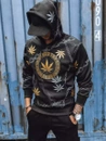 Herren Kapuzenpullover mit Aufdruck Schwarz Dstreet BX5311