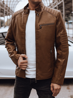 Herren Lederjacke mit Stehkragen camel Dstreet TX4889_1