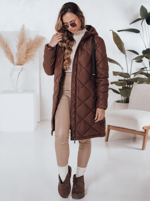 Damen Winterjacke SNOWVIBE braun gesteppt Dstreet TY4989
