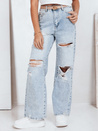 Weite Rippenjeans für Frauen blau Dstreet UY2794