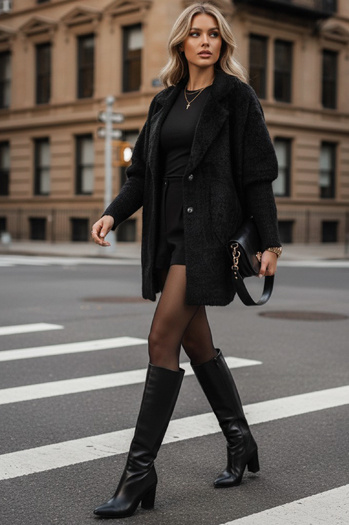 RITA II Alpakamantel Schwarz Dstreet NY0669