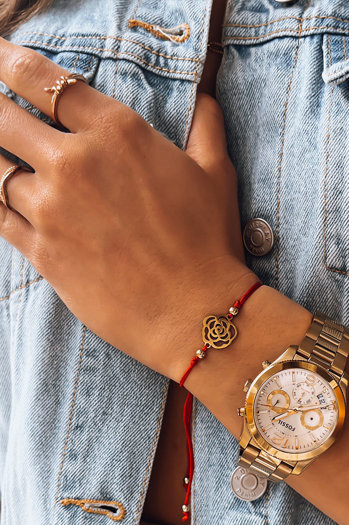 Damenarmband HEARTBEAT Farbe Rot DSTREET LY0085