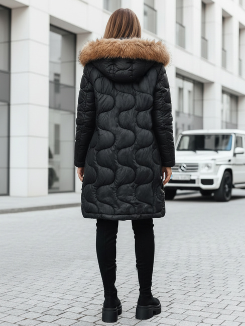 Damen Winterjacke VIRELIA gesteppt mit Kapuze schwarz Dstreet TY4937