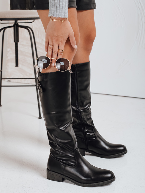 Damen schwarze Stiefel Dstreet ZY1087